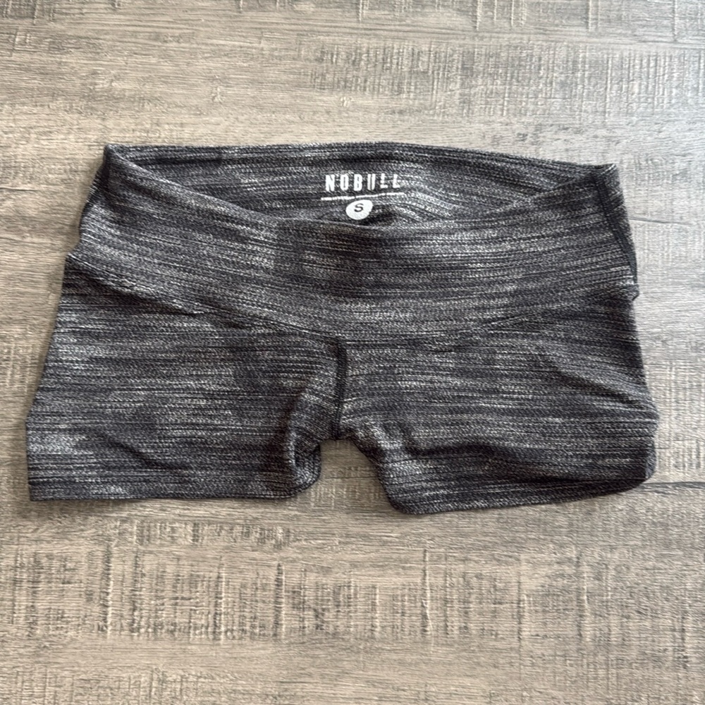 Dark grey camo nobull shorts